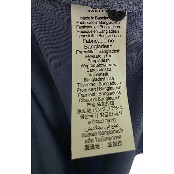 Oakley Mens Polo Shirt Blue Regular Fit Short Sleeve Size XL - Picture 4 of 4